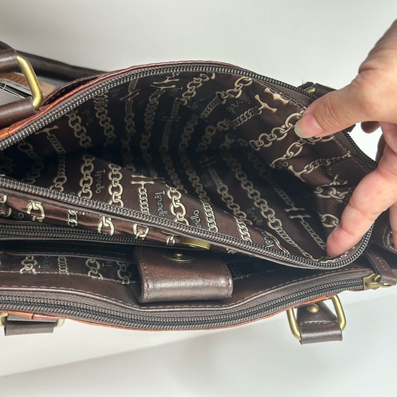 Tignanello Leather Houston St Crocodile Embossed Bag New With Defects** - Picture 8 of 15